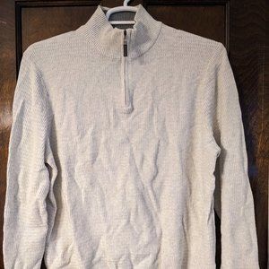 Quarter Zip Beige Sweater